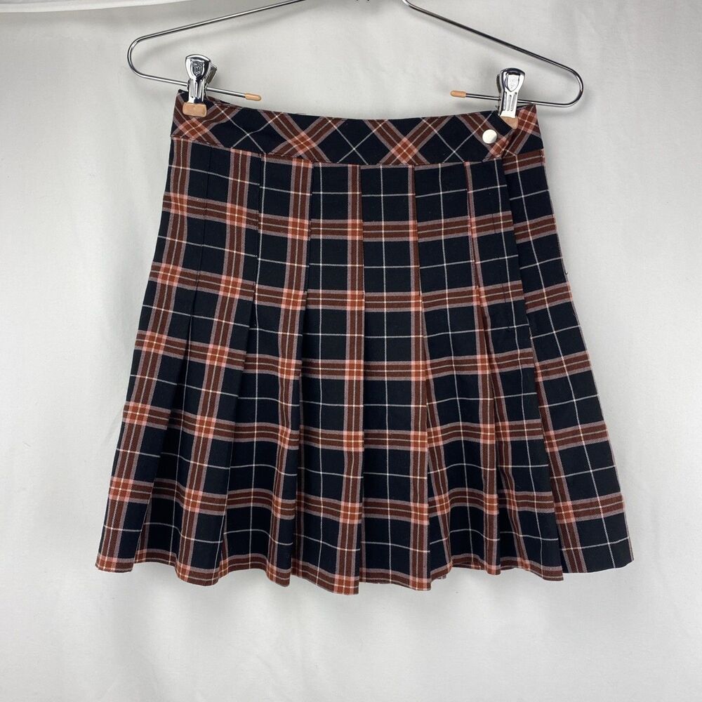 Divided Plaid Pleated Grunge Y2K Mini Skirt Womens Size 2
